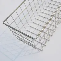 卸売スーパーマーケット金属ワイヤーステンレス鋼ショッピングバスケット