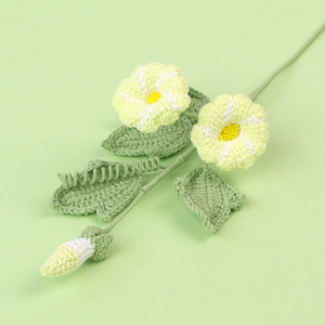 Fleur artificielle en tricot faite à la main, motif marguerite, décoration florale éternelle en fil, ornement pour la maison, cadeau - Product Image 4