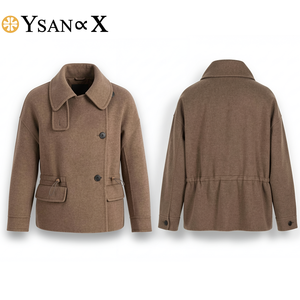 LOVEXUAN Cappotto Corto <span class=keywords><strong>da</strong></span> <span class=keywords><strong>Donna</strong></span> <span class=keywords><strong>in</strong></span> 30% Cashmere e 70% <span class=keywords><strong>Lana</strong></span>, Doppio Strato, Lussuoso, Tinto a Mano, Caldo per l'Inverno - Product Image 3