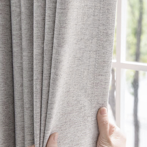 Tenda Oscurante di Lusso in <span class=keywords><strong>Lino</strong></span> <span class=keywords><strong>Grigio</strong></span> Chiaro 100% per Soggiorno e Camera da Letto - Product Image 3