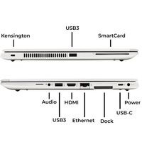 Portátil Empresarial HP EliteBook 830 G6 Usado, I5 de 8.ª Generación, 8 GB de Memoria, SSD de 256 GB, Windows 10, Procesador de Cuatro Núcleos, Teclado en Inglés (EE. UU.)