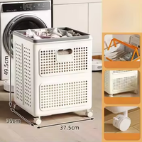 Panier à linge portable en maille respirante grande capacité pour chambre à coucher, avec cadre de support, multifonctionnel, également boîte de rangement pour jouets
