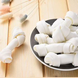 Juguete para masticar para perros, huesos de perro de raúda anudada, envoltura blanca - Product Image 1