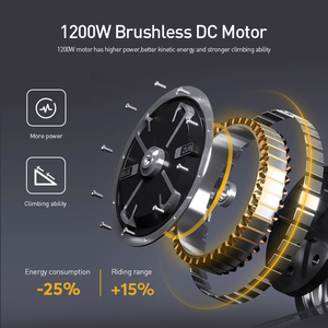 Moto classique à grande autonomie pour usage familial, 45 km/h, 72 V, 1200 watts - Product Image 4