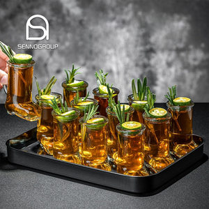 Botte personnalisée en forme de mini verres à liqueur bottes de ski chaussure de cow-boy 50ml petit cocktail bière <span class=keywords><strong>vodka</strong></span> verre à liqueur avec plateau - Product Image 1