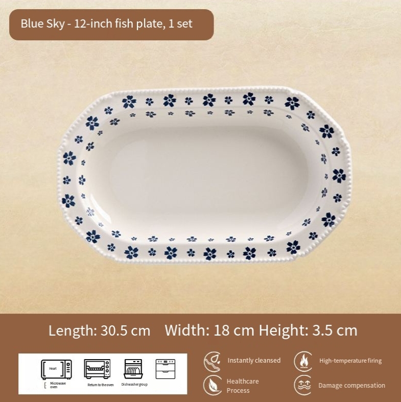 Assiette à poisson de 12 pouces