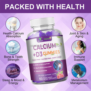 Winstown Nieuwe Calcium Ijzer Zink Van Middelbare Leeftijd En Ouderen Dagelijks Voedingssupplementen Gummies Calcium Vitamine D3 Gummy - Product Image 4