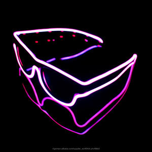 2019 heißer produkte batterie bauen in EL gläser glow in the dark led gläser für party usb aufladbare - Product Image 2