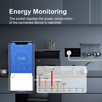 Prise intelligente Zigbee Alexa 220V 86*157 pour maison connectée, compatible Smart Life, double pôle universelle, murale tactile, étanche