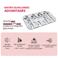 Module de lentille en verre matriciel pour lampadaire LED, boîtier en aluminium ADC12, IP65 IK08 AC100-277V, éclairage routier