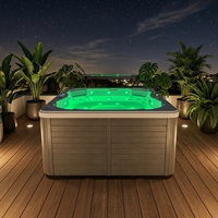Baignoire Spa Moderne Naiya avec Jets d'Air LED, Température Constante, Contrôle Intelligent, Écologique, Balboa