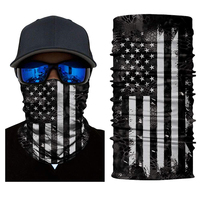 Foulard de sport multifonctionnel avec logo imprimé personnalisé Crâne cache-cou Bandeau noir Bandana Polyester blanc uni sans couture pour l'extérieur