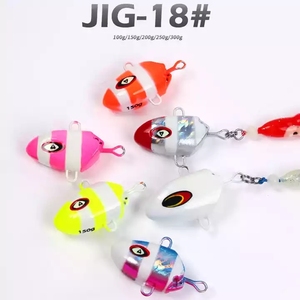 100g-300g Bullet Metal <strong>Jig</strong> Head Squid Assist Hooks Sinking Jigging Lure Bottomship Marlin - Product Image 3