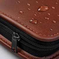 Lotusflower GA13 Kit d'entraînement de golf en plein air, étui organisateur d'accessoires de golf en cuir PU imperméable avec fermeture éclair, portable