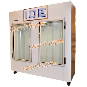 Soardragon 42Cuft Duy Nhất Nhiệt Độ Fan Buộc Điều Khiển Kỹ Thuật Số Cửa Kính Hiển Thị Ice Merchandiser Tủ Đông Trong Nhà Băng Băng - Product Image 3