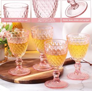 Wholesale Vintage Fashioned Cocktail <b>Wine</b> Glasses Multi Colored <b>Goblets</b> 10oz/300ml Customized Logo for Wedding Party & Home Use - Product Image 2