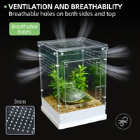Vitrines de présentation pour lézards et araignées, enclos en acrylique pour reptiles, pour magasin de reptiles