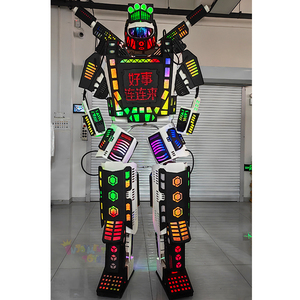 Nouvelle tenue de <span class=keywords><strong>robot</strong></span> LED de haute qualité, best-seller, <span class=keywords><strong>robot</strong></span> dansant sur des échasses avec écran d'affichage - Product Image 3