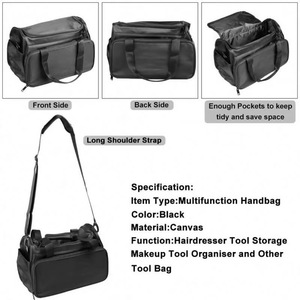 Sac de coiffure BSCI, sac à main de barbier, sac portable pour outils de salon avec porte-ciseaux et peigne, pour styliste, équipement de voyage - Product Image 2