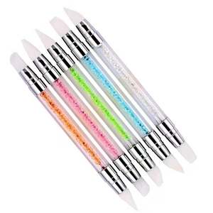 Juego de Pinceles de Silicona de Secado Rápido para Decoración de Uñas, Pinceles de Doble Punta para Arte de Uñas, Pinceles para Dibujar Flores, Pinceles para Manualidades - Product Image 1