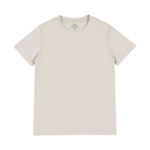 เสื้อยืดคอกลมแขนสั้นผู้ชายผ้าฝ้ายเนื้อนุ่มระบายอากาศดีสีขาวล้วนทรงหลวมสไตล์ลำลองพิมพ์โลโก้ตามสั่งคุณภาพสูง - Product Image 5