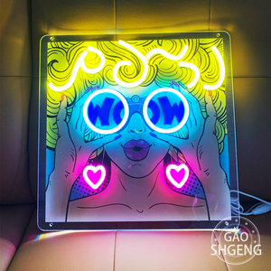 Letrero Luminoso de Neón Estilo Caballero Chic, Personalizable, Multicolor, con Control Remoto, para Montar en la Pared, Regalo para Bebés, Decoración para Fiestas en Casa, Empresas y Eventos - Product Image 2