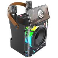 Haut-parleur karaoké LED RGB avec micro et Bluetooth, micro USB TF rechargeable, lumière portable, haut-parleur Bluetooth sans fil 829