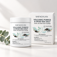Gommage pour les pieds en gros au sel de la Mer Morte fermenté et à la pierre ponce volcanique, nettoyant en profondeur, adoucissant, lissant les callosités, exfoliant, fabrication OEM