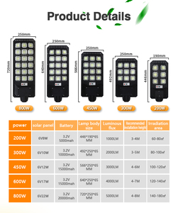 Directamente de fábrica, farola Solar de 200W, farola Solar Led, farola Solar para exteriores de 10W y 30W, resistente al agua, entrega rápida <span class=keywords><strong>Ti</strong></span> - Product Image 5