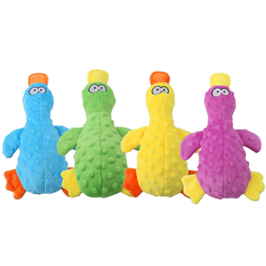 Yeni tasarım yavru diş çıkartma oyuncakları köpek gıcırtılı oyuncaklar peluş ördek doğal mandallama alma sesli evcil hayvan oyuncağı - Product Image 3