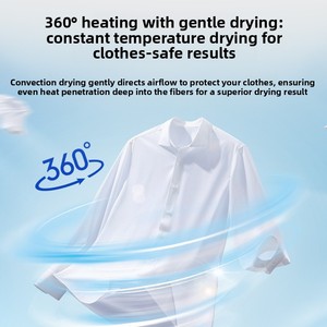 Séchoir à linge pliable domestique, <span class=keywords><strong>petit</strong></span> séchoir à air chaud pour dortoir, séchage rapide et désinfection pour bébé, 500W, pour armoire - Product Image 3