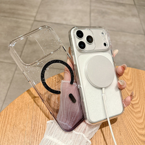Funda Magnética Transparente con Brillantina <span class=keywords><strong>y</strong></span> Degradado para <span class=keywords><strong>iPhone</strong></span> <span class=keywords><strong>13</strong></span> <span class=keywords><strong>14</strong></span> 15 16 17 <span class=keywords><strong>Pro</strong></span> <span class=keywords><strong>Max</strong></span>, Personalizable - Product Image 6