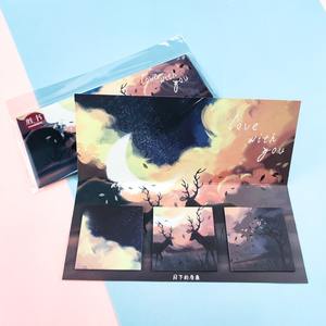 Paysage mignon Notes autocollantes pour étudiants notes pliantes 30 pages 16 séries de logo personnalisé Notes autocollantes - Product Image 6