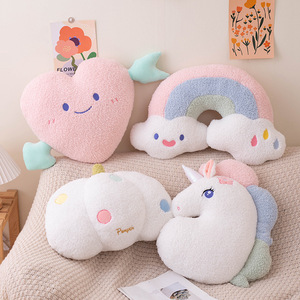 CHIQUE dibujos animados sueño corazón unicornio Arco Iris peluche blanco calabaza <span class=keywords><strong>almohada</strong></span> regalo de cumpleaños - Product Image 1