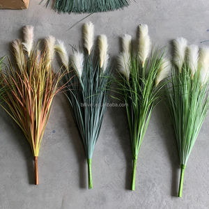 Nouveauté 2022, vente chaude, pampas artificiel, personnalisation, herbe <span class=keywords><strong>de</strong></span> pampas <span class=keywords><strong>artificielle</strong></span> avec feuilles - Product Image 3