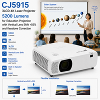 Projecteur laser 4K 3LCD CJ5915 5200 lumens pour la projection éducative avec correction de l'écartement de l'image et correction trapézoïdale