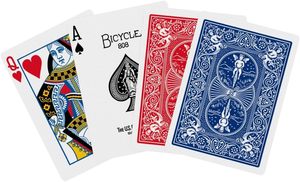 Cartes à jouer classiques For Rider Back (format poker, lot <span class=keywords><strong>de</strong></span> 2) – Finition Air-Cushion rouge et bleue pour poker, blackjack et jeux <span class=keywords><strong>de</strong></span> société - Product Image 3