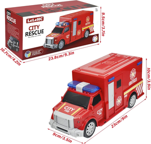 Camión <span class=keywords><strong>de</strong></span> <span class=keywords><strong>Bomberos</strong></span> <span class=keywords><strong>de</strong></span> Juguete con Luces LED y Música, Vehículo <span class=keywords><strong>de</strong></span> Rescate Eléctrico <span class=keywords><strong>de</strong></span> Ciudad, con Ruedas Universales, para Niños y Niñas <span class=keywords><strong>de</strong></span> 3 a 8 Años, Venta al por Mayor - Product Image 4