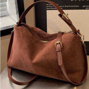 Sac à bandoulière rétro pour femme, toutes saisons, en daim, fermeture éclair, imperméable, automne-hiver, extérieur - Product Image 6