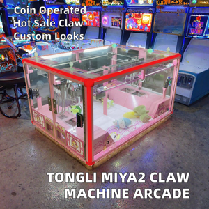 Machine à griffes rose à monnayeur, machine de grue de centre de jeux d'arcade, personnalisable pour magasin de détail - Product Image 2