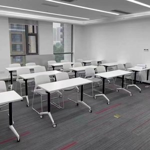 Tavolo da Formazione Moderno Pieghevole e Mobile per Uffici Aziendali, Scrivania per Personale - Product Image 1