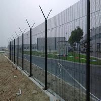 358 hekwerk met prikkeldraad, anti-klim beveiligingshekwerk, gegalvaniseerd 358 gaashekwerk panelen, maatwerk