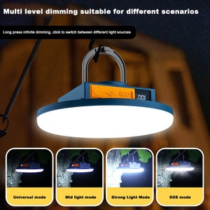 Portable <b>Rechargeable</b> LED Emergency Camping <b>Light</b> Digital Display USB Power Bank Hook Lamp for Car Repair Blackout Hiking - Product Image 2