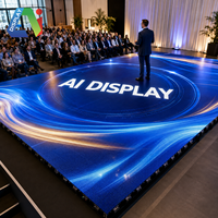 Écran LED interactif P2.604 P3.91 pour sol, mur vidéo pour ascenseur, salle de conférence, espace commercial avec effet visuel fluide