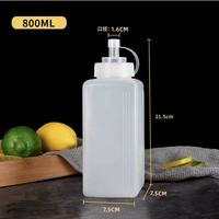 Vente en gros de vinaigrette en bouteille de mayonnaise de qualité alimentaire, sauce à presser pour condiments BBQ chauds au ketchup avec bouchon à vis