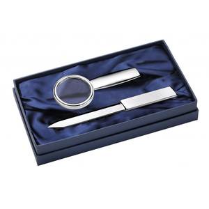 Elegante Set de Regalo con Lupa y Abrecartas de Acero Inoxidable, Regalo Empresarial - Product Image 1