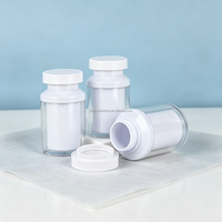 Bouteilles en acrylique transparentes à double couche haut de gamme, pots intérieurs vides pour capsules de vitamines, comprimés, compléments alimentaires