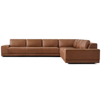 Canapé de salon de luxe sur mesure pour hôtel, canapé modulaire artisanal, revêtement en cuir écologique, confortable