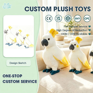 Peluche d'oiseau en peluche courte de haute qualité et confortable avec rembourrage en coton PP pour cadeau d'anniversaire pour enfants et jeux sur le thème tropical - Product Image 1