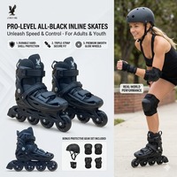 Patins à roulettes en ligne réglables à 4 roues en PU de conception nouvelle pour enfants et adolescents